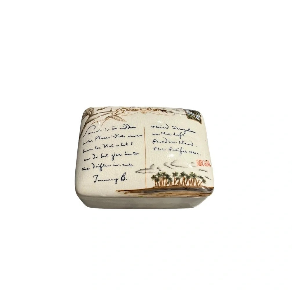 Vintage Tommy Bahama Coastal Dresser Box Trinket Box Nautical Coastal Beach Deco